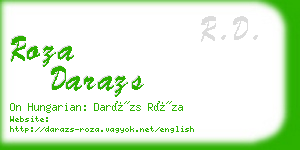 roza darazs business card